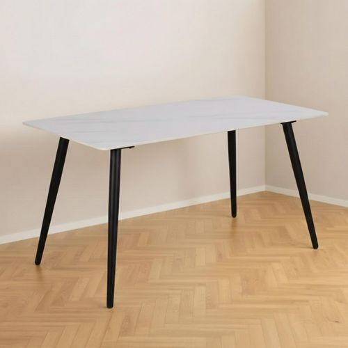 Wicklow White Ceramic 4 Seater Dining Table - 140cm