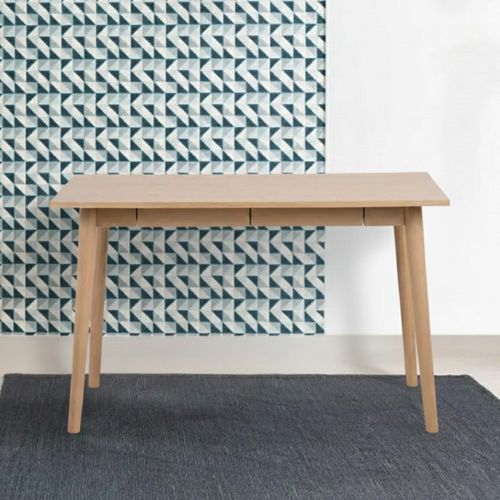 Marte White Oak 2 Drawer Desk