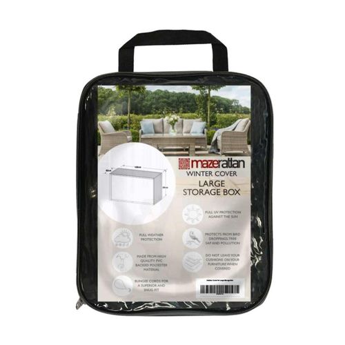 Maze Black Polyester Large Outdoor Storage Box Cover