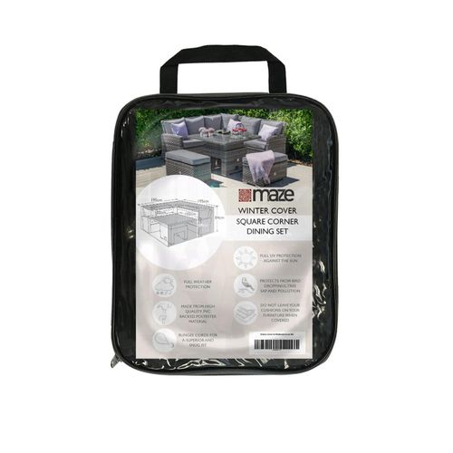 Maze Black Polyester Richmond Outdoor Corner Set Cover