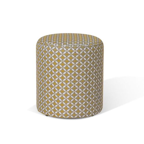 Maze Sunbrella Mosaic Yellow Outdoor Footstool