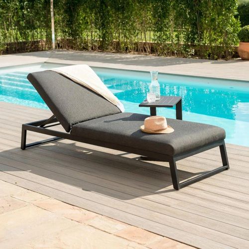 Maze Allure Charcoal Garden Sunlounger