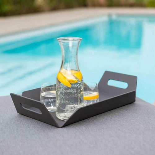 Maze Black Aluminium Outdoor Tray