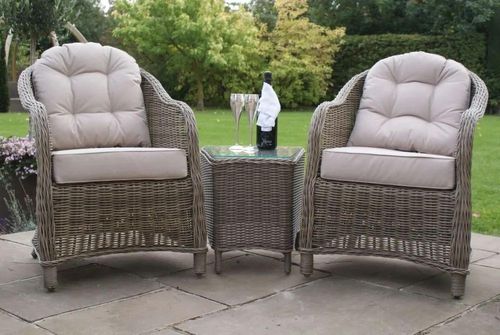 Maze Winchester Natural Rattan 3 Piece Garden Lounge Set