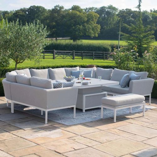 Maze Pulse Lead Chine U Shape Rising Table Corner Garden Dining Sofa Set with Bench