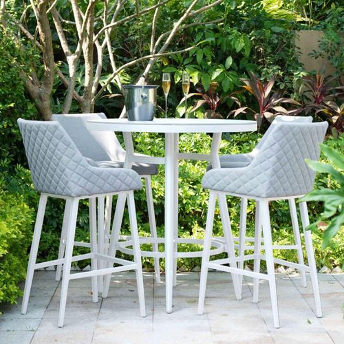 Maze Regal Lead Chine 4 Seater Round Garden Bar Set