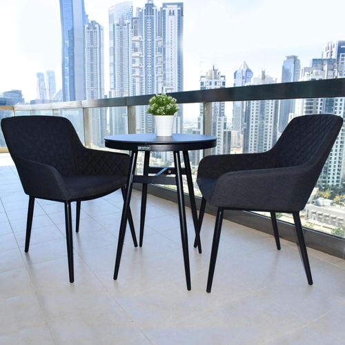 Maze Zest Charcoal 2 Seater Round Garden Bistro Set