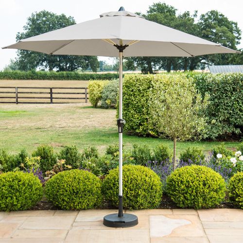 Maze Aluminium Grey Round Outdoor Parasol