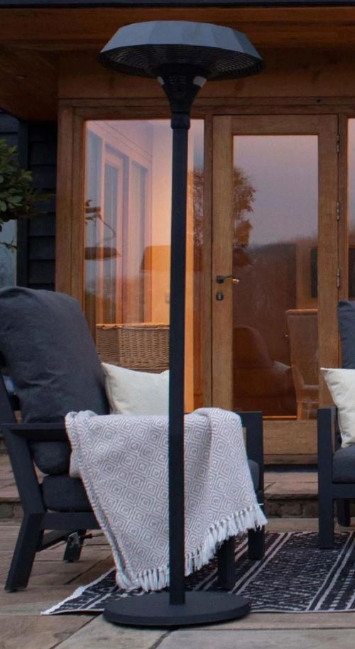 Maze Charcoal 2100w Helio Freestanding Electric Patio Outdoor Heater