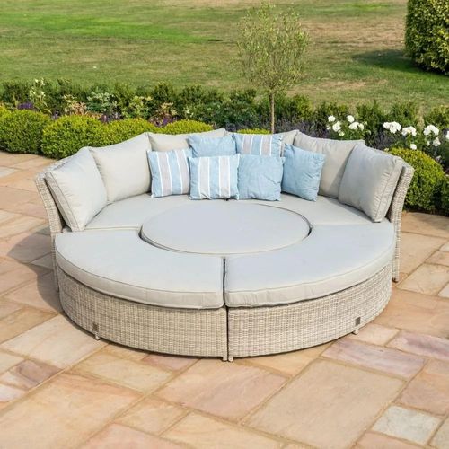 Maze Oxford Grey Rattan Rising Table Garden Lifestyle Suite