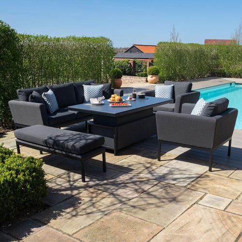 Maze Pulse Charcoal 3 Seater Garden Sofa Set