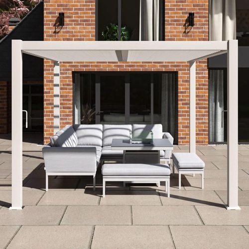 Maze Como White Aluminium Outdoor Pergola
