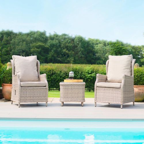 Maze Cotswold Natural Rattan 2 Seater Garden Lounge Set