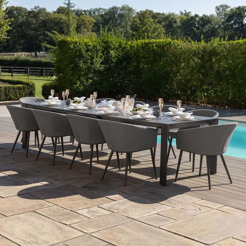 Maze Ambition Flanelle Aluminium 10 Seater Extending Garden Dining Set