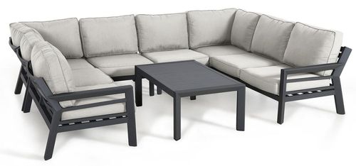 Maze New York Dove Grey U Shaped Garden Sofa Set