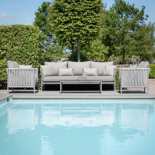 Maze Milan Cool Linen 3 Seater Garden Sofa Set