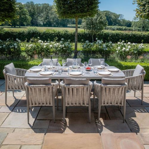 Maze Milan Cool Linen 8 Seater Garden Dining Set