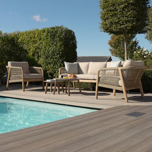 Maze Martinique Light Brown 3 Seater Garden Sofa Set