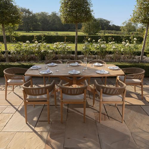 Maze Porto Sandstone 8 Seater Garden Dining Set