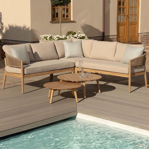 Maze Porto Sandstone Corner Garden Sofa Set