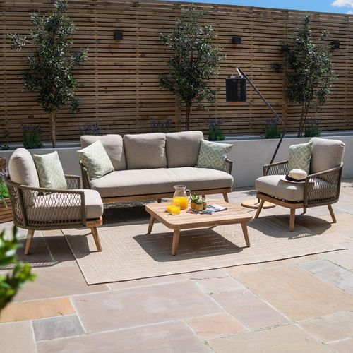 Maze New Bali Sandstone 3 Seater Garden Lounge Set