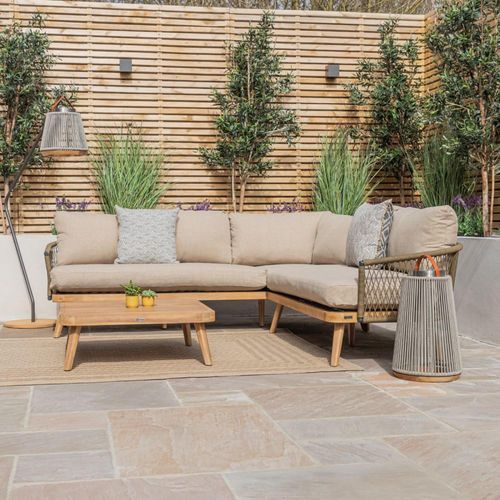 Maze New Bali Sandstone Corner Garden Sofa Set