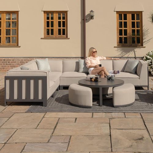 Maze Ibiza Oatmeal Medium Corner Garden Sofa Set