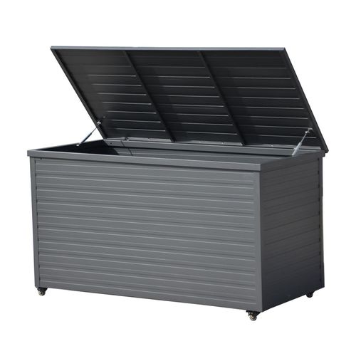 Maze Grey Aluminium Garden Storage Box
