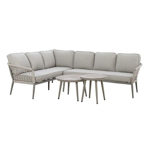 Maze Monaco Cool Linen Large Corner Garden Sofa Set