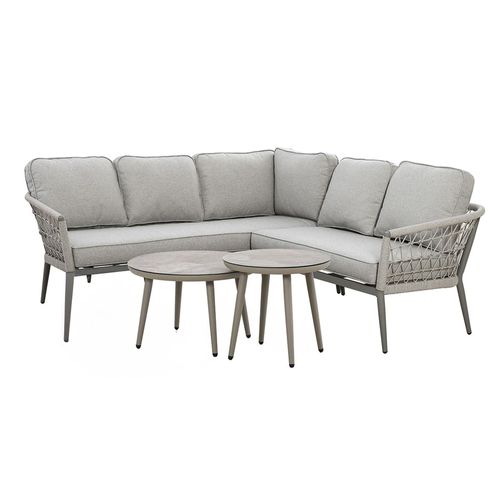 Maze Monaco Cool Linen Small Corner Garden Sofa Set