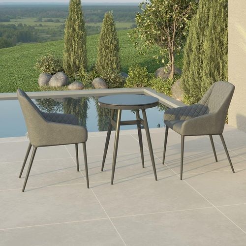 Maze Zest Flanelle 2 Seater Round Garden Bistro Set