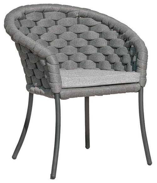 Alexander Rose Cordial Luxe Light Grey Garden Dining Armchair
