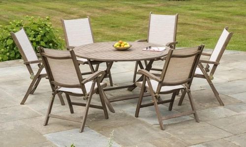 Alexander Rose Sherwood Folding Round Garden Dining Table - 140cm