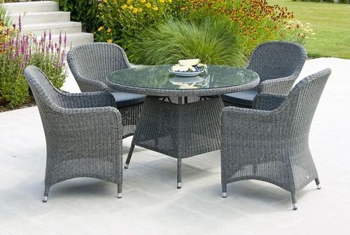 Alexander Rose Monte Carlo Round Garden Dining Table - 120cm