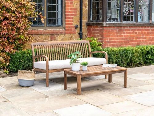 Alexander Rose Bolney Acacia Wood 2 Seater Garden Sofa