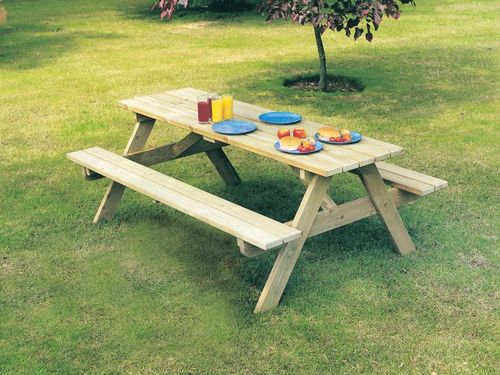 Alexander Rose Pine Woburn Garden 6ft Picnic Table