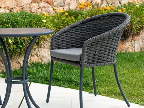 2 x Alexander Rose Cordial Grey Garden Dining Chair