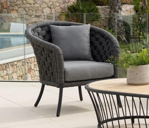 Alexander Rose Cordial Luxe Dark Grey Garden Lounge Chair