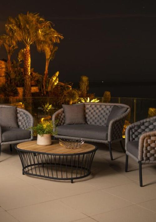 Alexander Rose Cordial Luxe Light Grey 2 Seater Garden Sofa