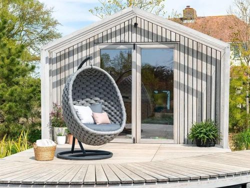 Alexander Rose Cordial Luxe Light Grey Garden Lucy Chair with Cantilever Frame