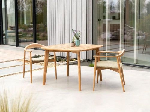 Alexander Rose Dana Teak Square Garden Dining Table - 100cm