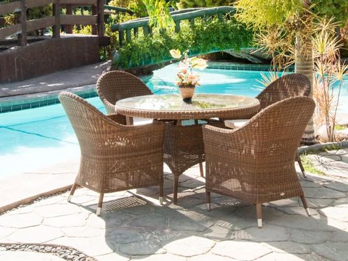 Alexander Rose San Marino Round Garden Dining Table - 120cm