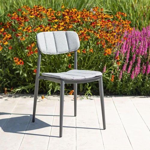 2 x Alexander Rose Rimini Grey Stacking Garden Dining Chair