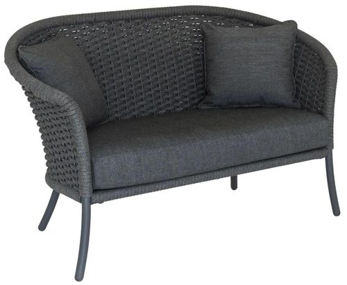 Alexander Rose Cordial Grey Rope 2 Seater Garden Sofa