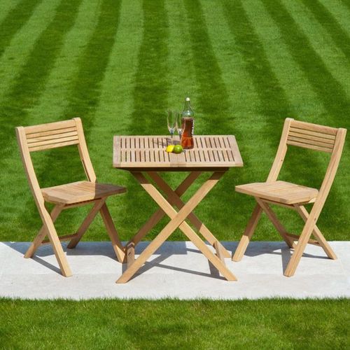 Alexander Rose Roble Wood 2 Seater Folding Square Garden Tea Set
