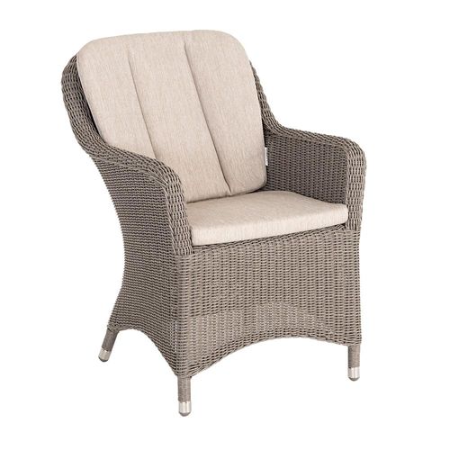 Alexander Rose Hazelmere Grey Weave Garden Dining Armchair