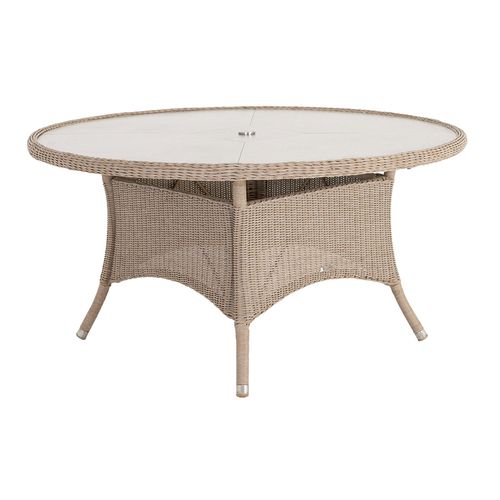 Alexander Rose Hazelmere Natural Weave Round Garden Dining Table - 60cm