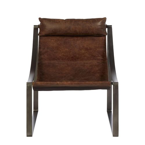 Hoxton Distressed Brown Leather Chair
