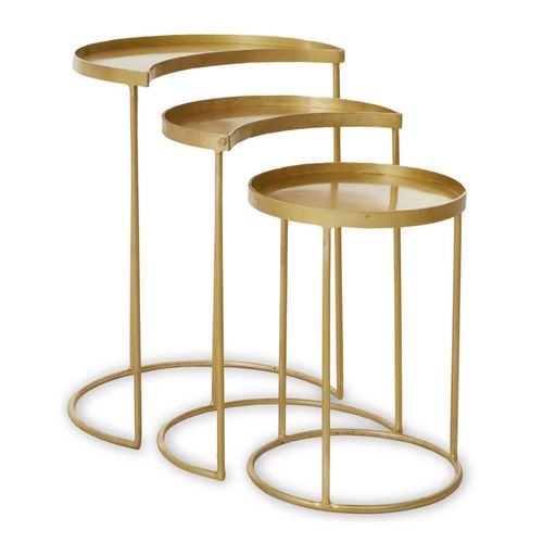 Suar Gold Nest of 3 Tables