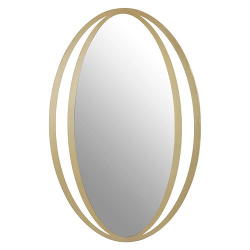 Trento Gold Double Ring Design Oval Wall Mirror
